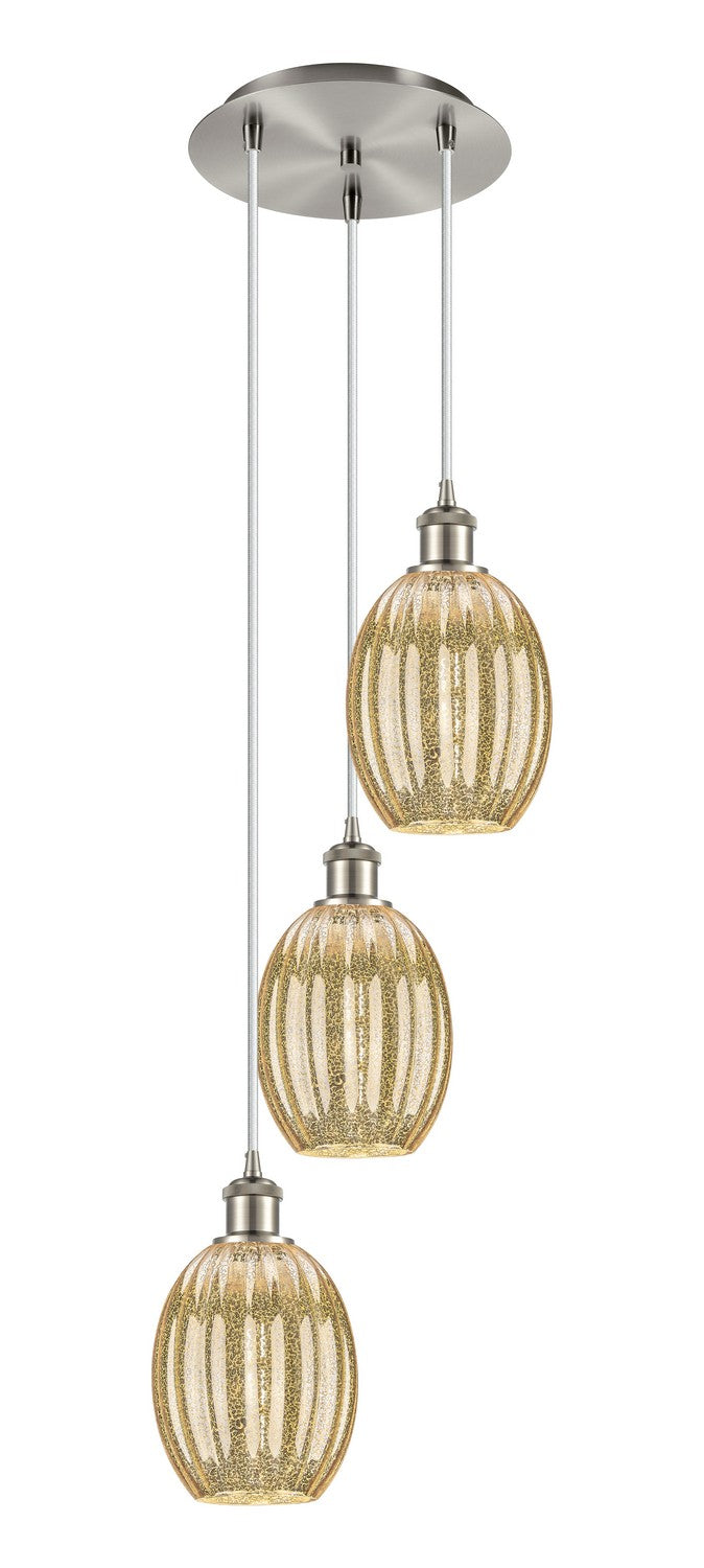 Innovations - 113B-3P-SN-G459-6ME - Three Light Pendant - Ballston - Brushed Satin Nickel