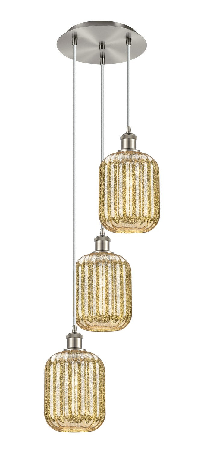 Innovations - 113B-3P-SN-G460-7ME - Three Light Pendant - Ballston - Brushed Satin Nickel