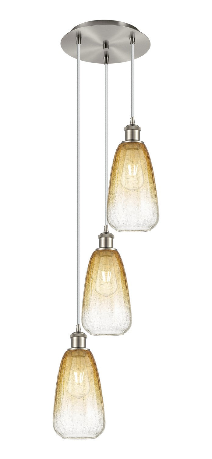 Innovations - 113B-3P-SN-G480-6AM - Three Light Pendant - Ballston - Brushed Satin Nickel