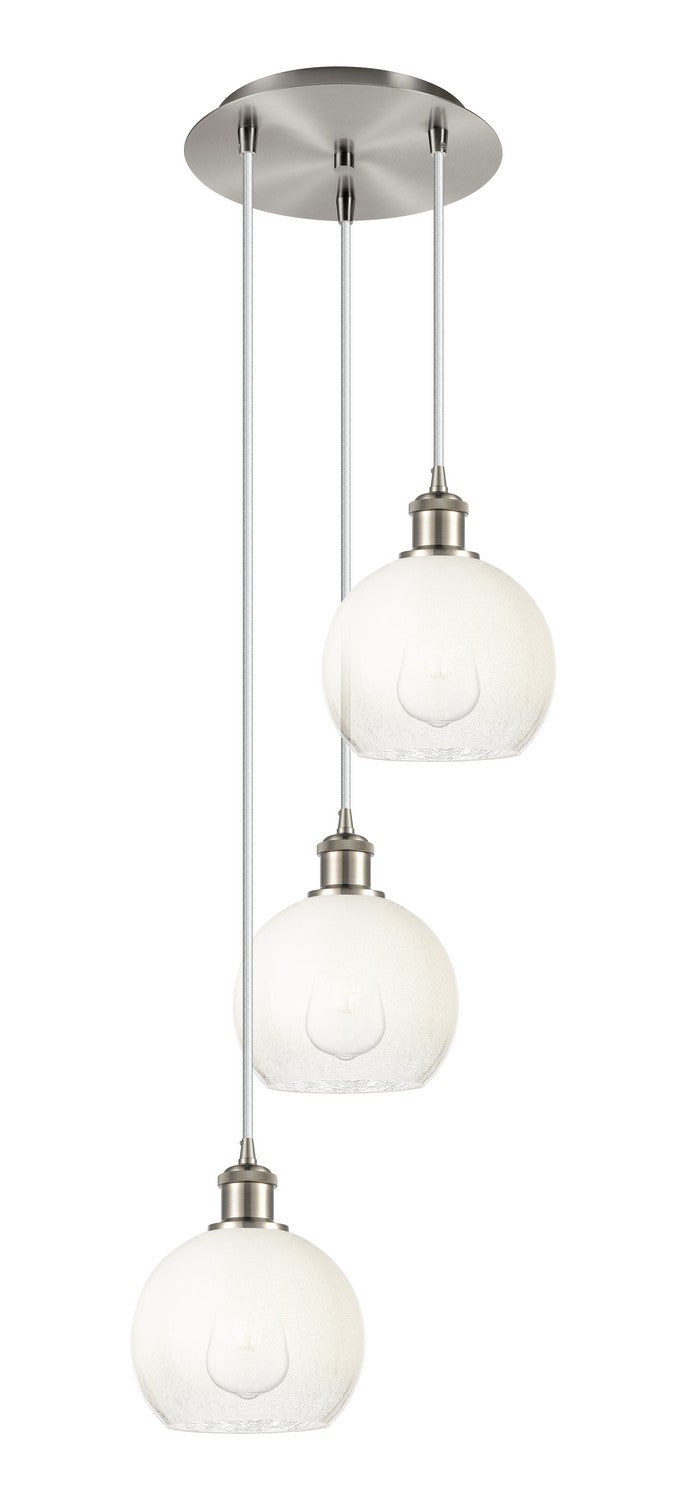 Innovations - 113B-3P-SN-G483-8OP - Three Light Pendant - Ballston - Brushed Satin Nickel
