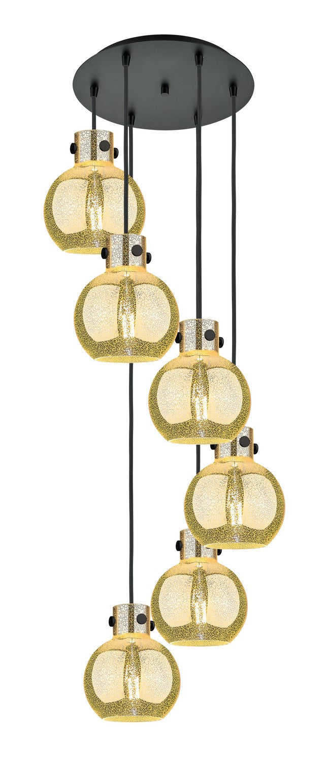 Innovations - 116-410-1PS-BK-G410-8ME - Six Light Pendant - Newton - Matte Black