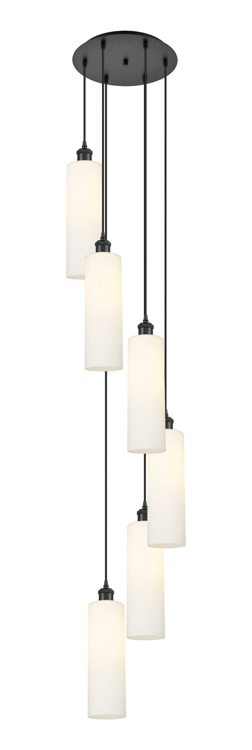 Innovations - 116B-6P-BK-G434-12WH - Six Light Pendant - Ballston - Brushed Satin Nickel
