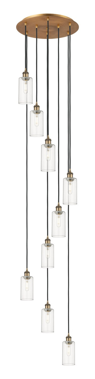 Innovations - 119B-9P-BB-G434-7CL - Nine Light Pendant - Downtown Urban - Brushed Brass