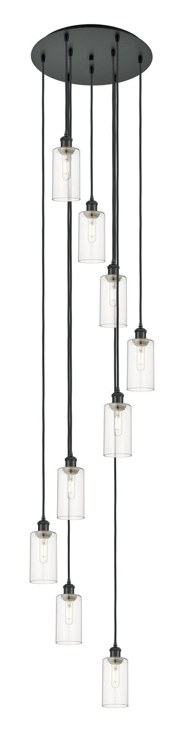 Innovations - 119B-9P-BK-G434-7CL - Nine Light Pendant - Downtown Urban - Matte Black