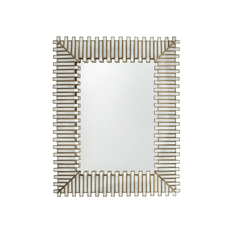 Currey and Company - 1000-0171 - Mirror - Daze - White/Antique Brass