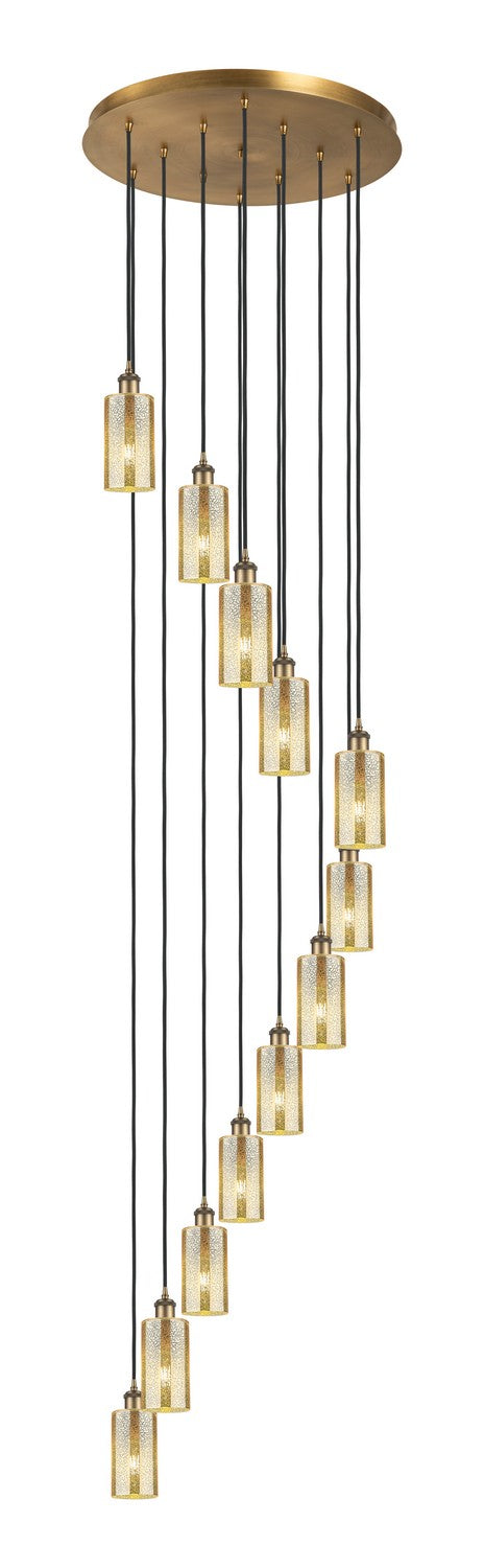 Innovations - 126B-12P-BB-G434-7ME - 12 Light Pendant - Downtown Urban - Brushed Brass