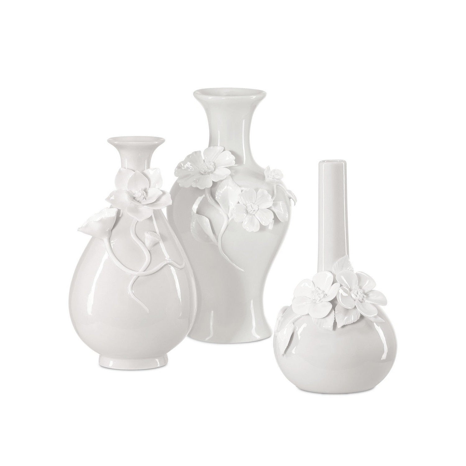 Currey and Company - 1200-0982 - Vase Set of 3 - Ave Maria - White