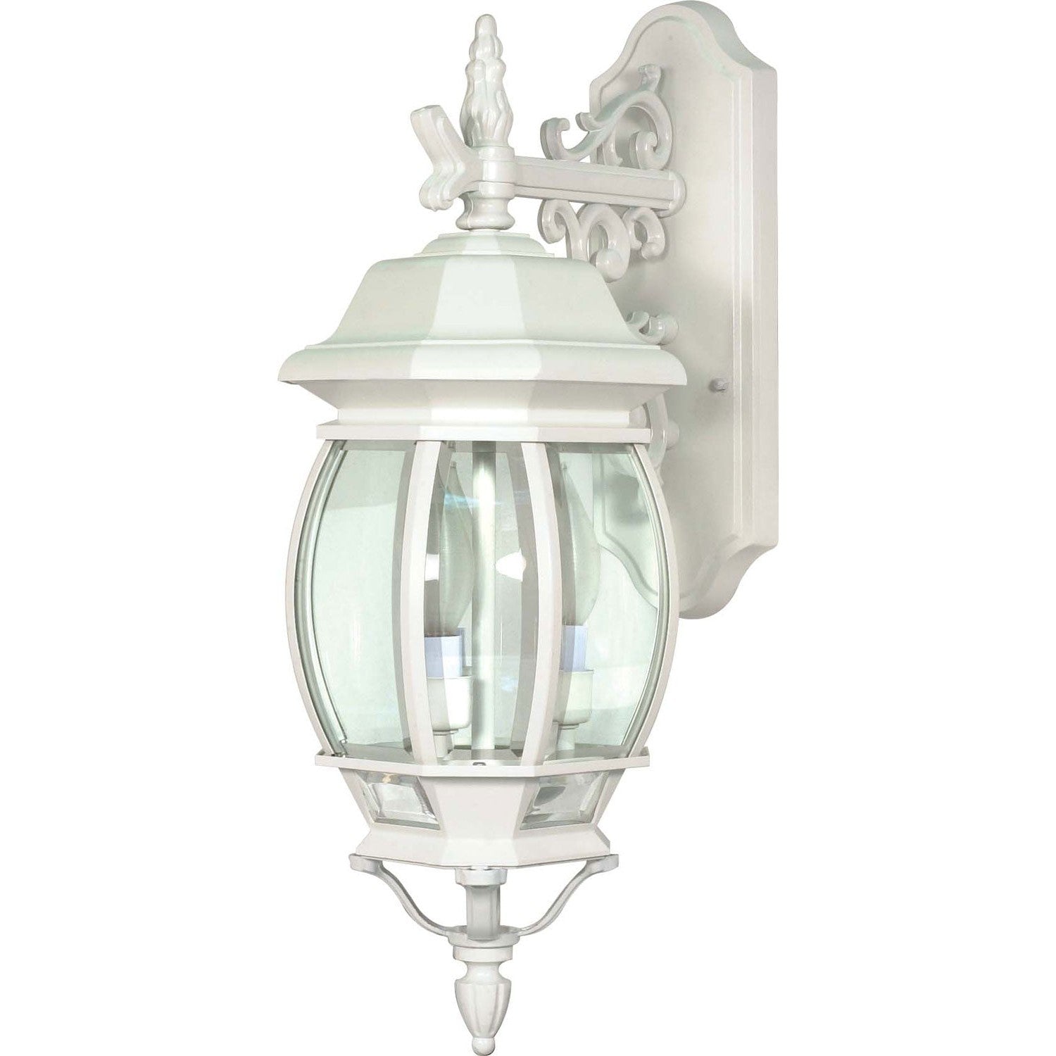 Nuvo Lighting - 60-891 - Three Light Outdoor Wall Lantern - Central Park - White