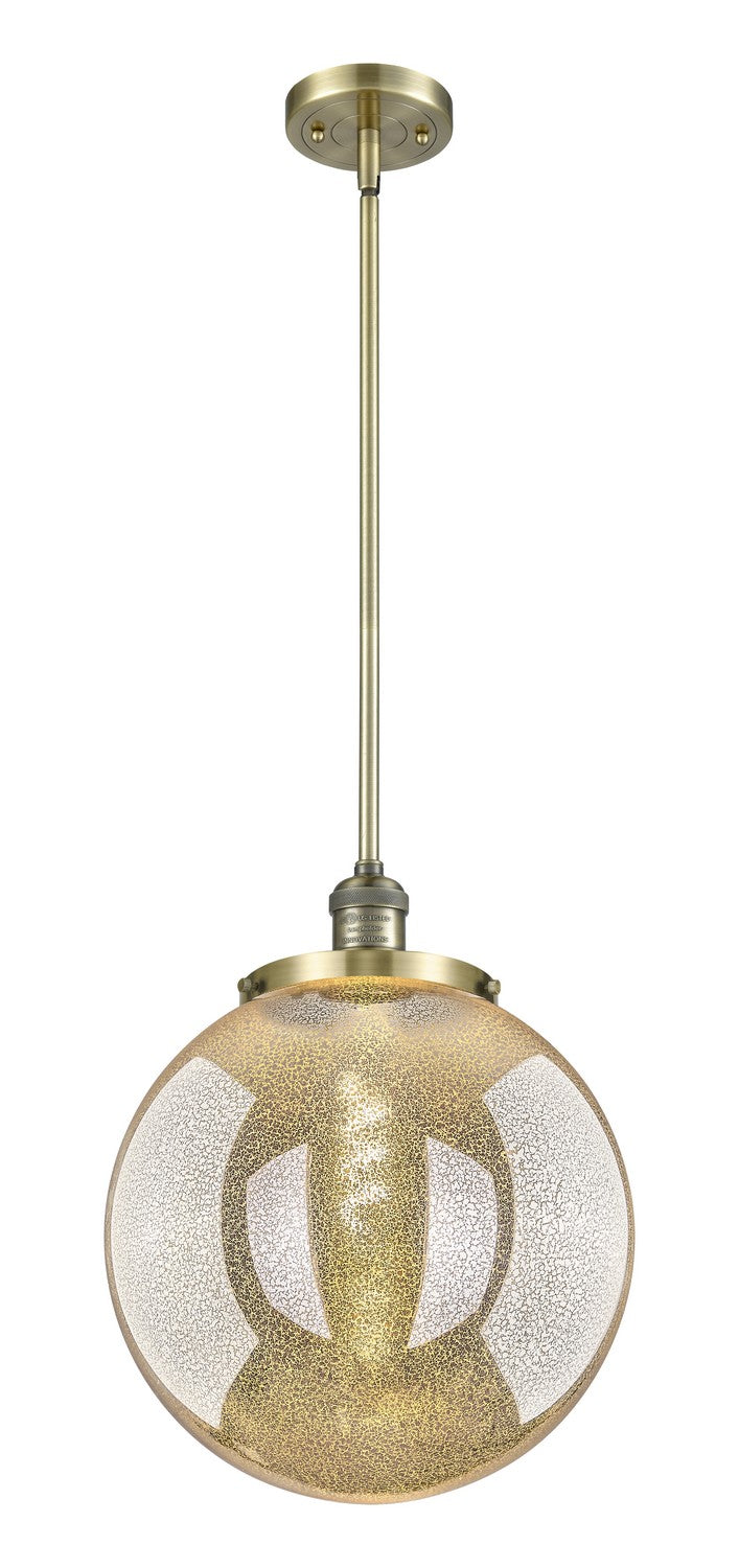 Innovations - 201S-AB-G208-14 - One Light Pendant - Franklin Restoration - Antique Brass