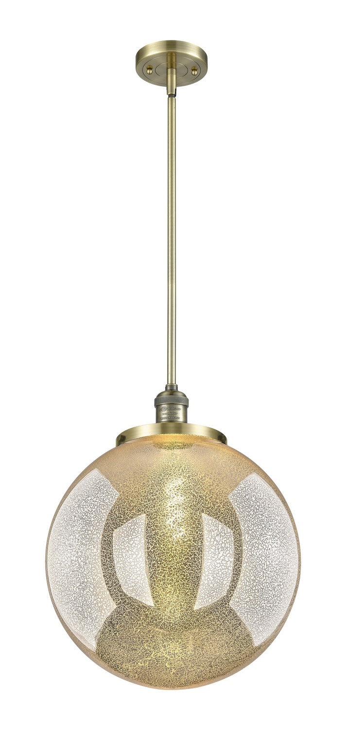 Innovations - 201S-AB-G208-16 - One Light Pendant - Franklin Restoration - Antique Brass