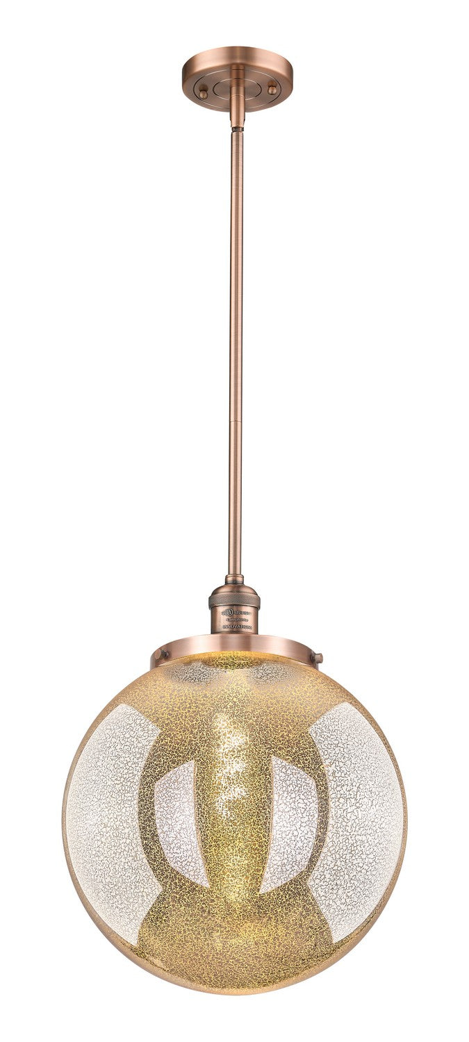 Innovations - 201S-AC-G208-14 - One Light Pendant - Franklin Restoration - Antique Copper