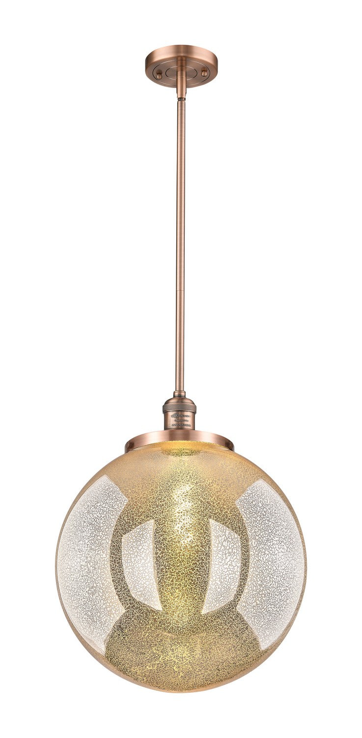Innovations - 201S-AC-G208-16 - One Light Pendant - Franklin Restoration - Antique Copper