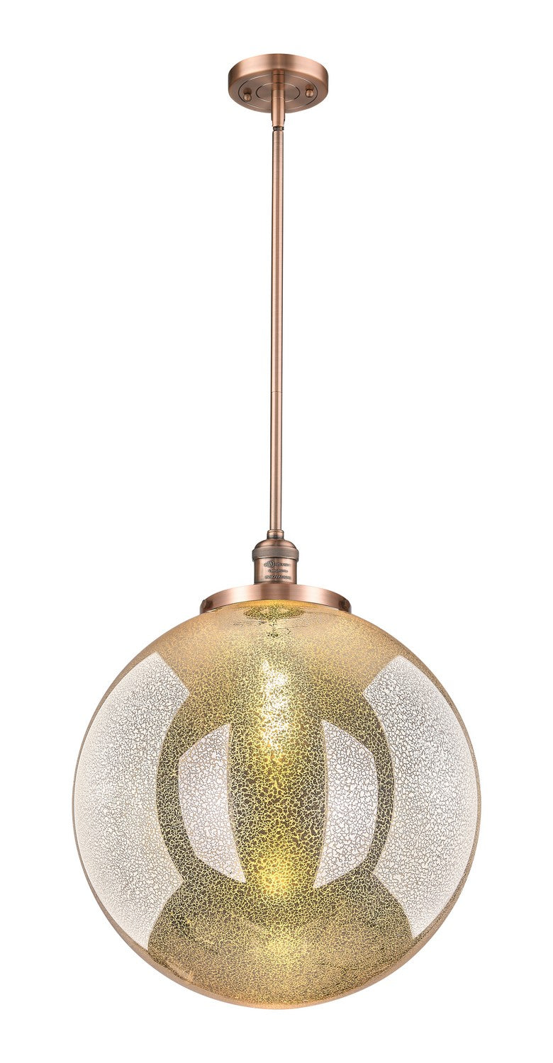 Innovations - 201S-AC-G208-18 - One Light Pendant - Franklin Restoration - Antique Copper