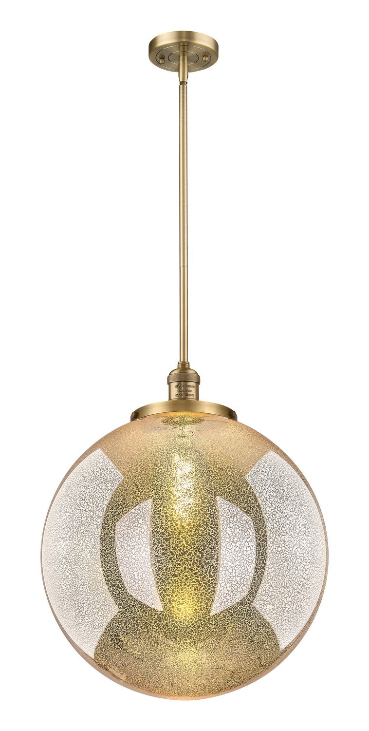 Innovations - 201S-BB-G208-18 - One Light Pendant - Franklin Restoration - Brushed Brass