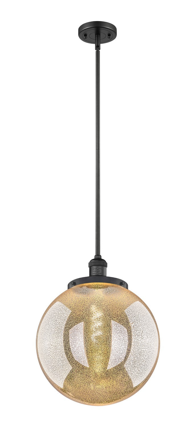 Innovations - 201S-BK-G208-14 - One Light Pendant - Franklin Restoration - Matte Black