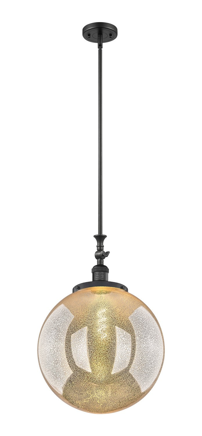 Innovations - 206-BK-G208-16 - One Light Mini Pendant - Franklin Restoration - Matte Black