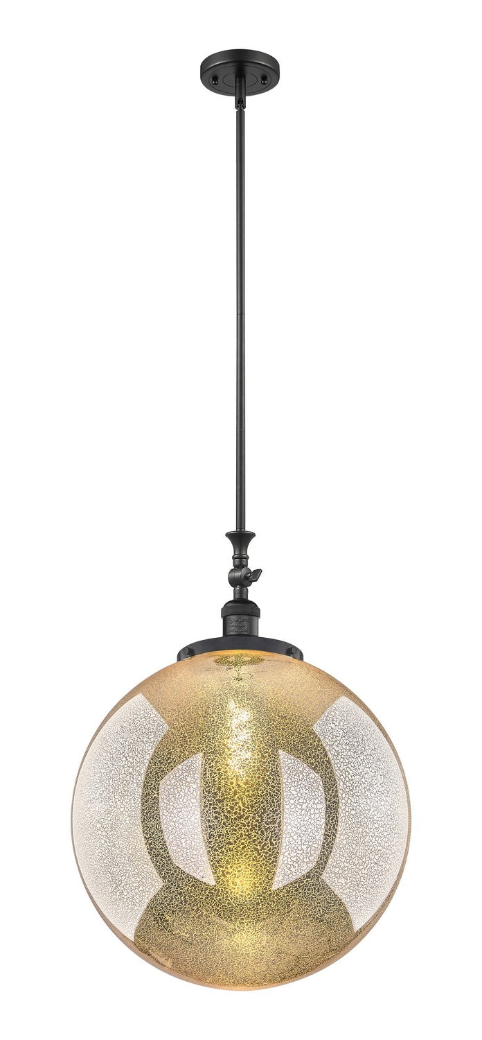 Innovations - 206-BK-G208-18 - One Light Mini Pendant - Franklin Restoration - Matte Black