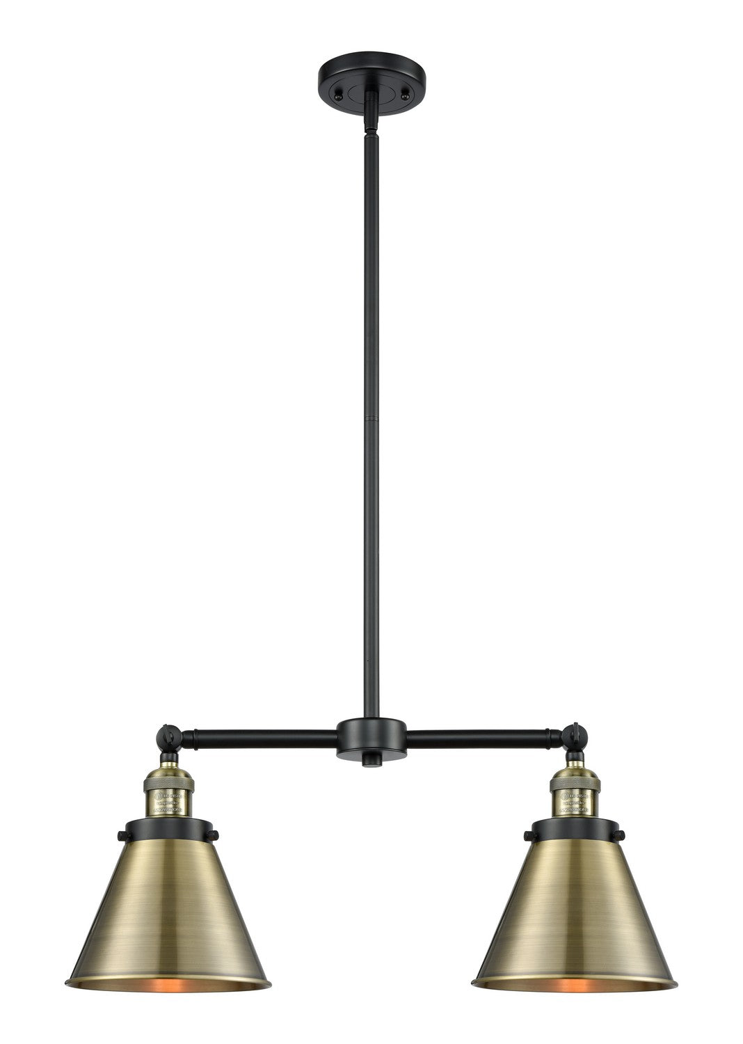 Innovations - 209-BAB-M13-AB - Two Light Island Pendant - Franklin Restoration - Black Antique Brass