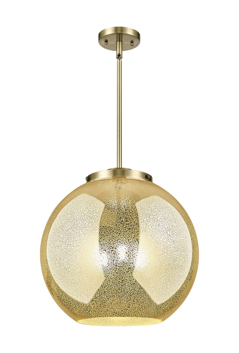 Innovations - 221-3S-AB-G128-16 - Three Light Pendant - Essex - Antique Brass