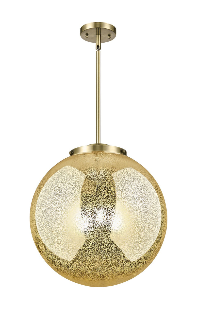 Innovations - 221-3S-AB-G208-16 - Three Light Pendant - Essex - Antique Brass