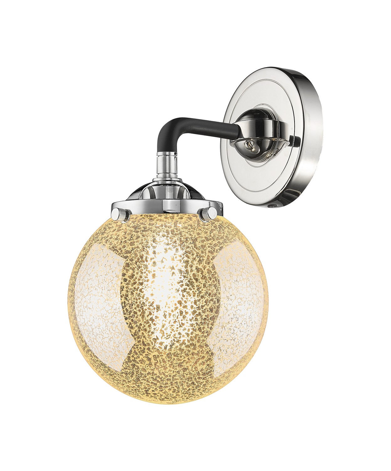 Innovations - 284-1W-BPN-G208-6 - One Light Wall Sconce - Nouveau - Black Polished Nickel