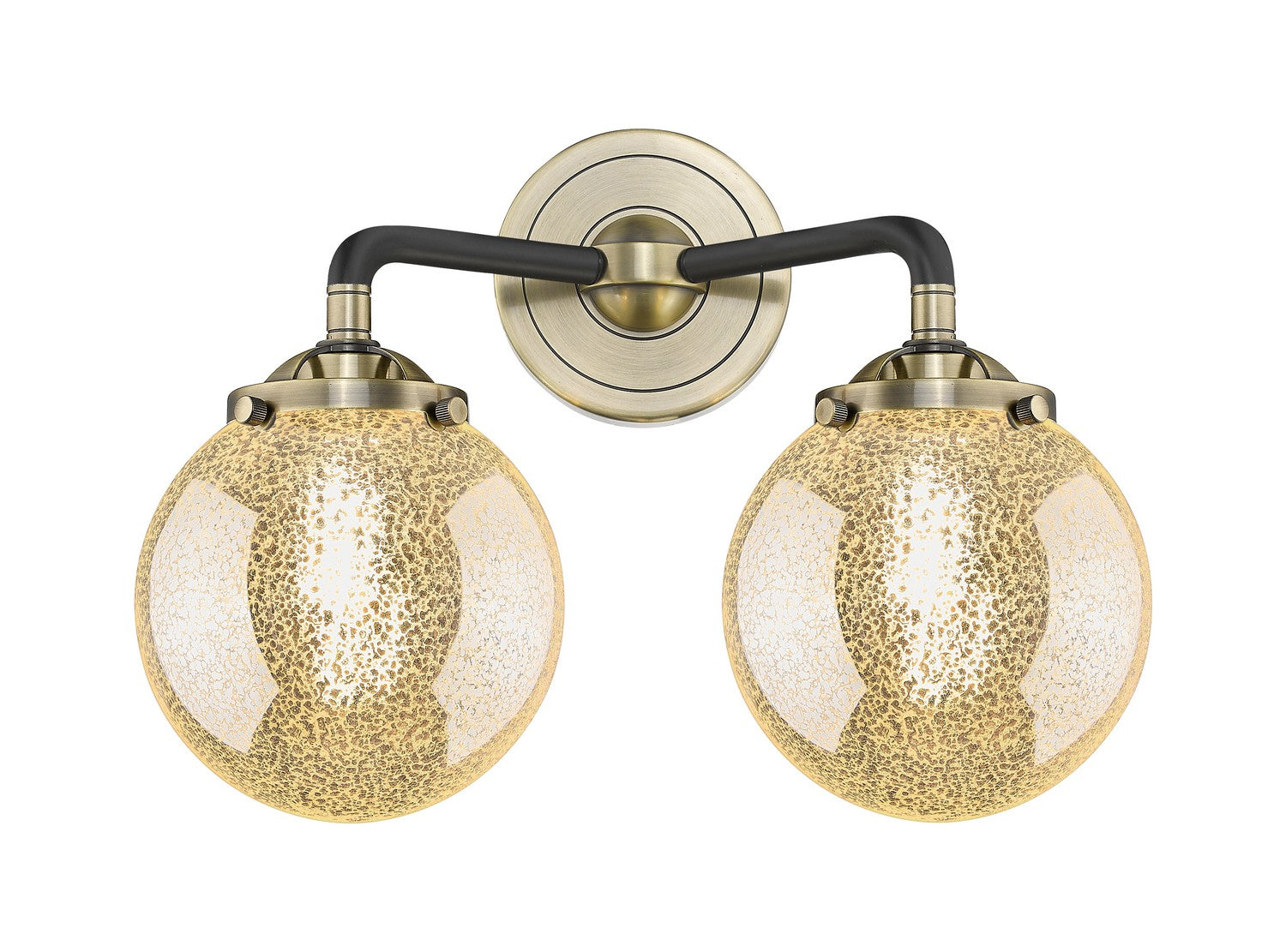 Innovations - 284-2W-BAB-G208-6 - Two Light Bath Vanity - Nouveau - Black Antique Brass