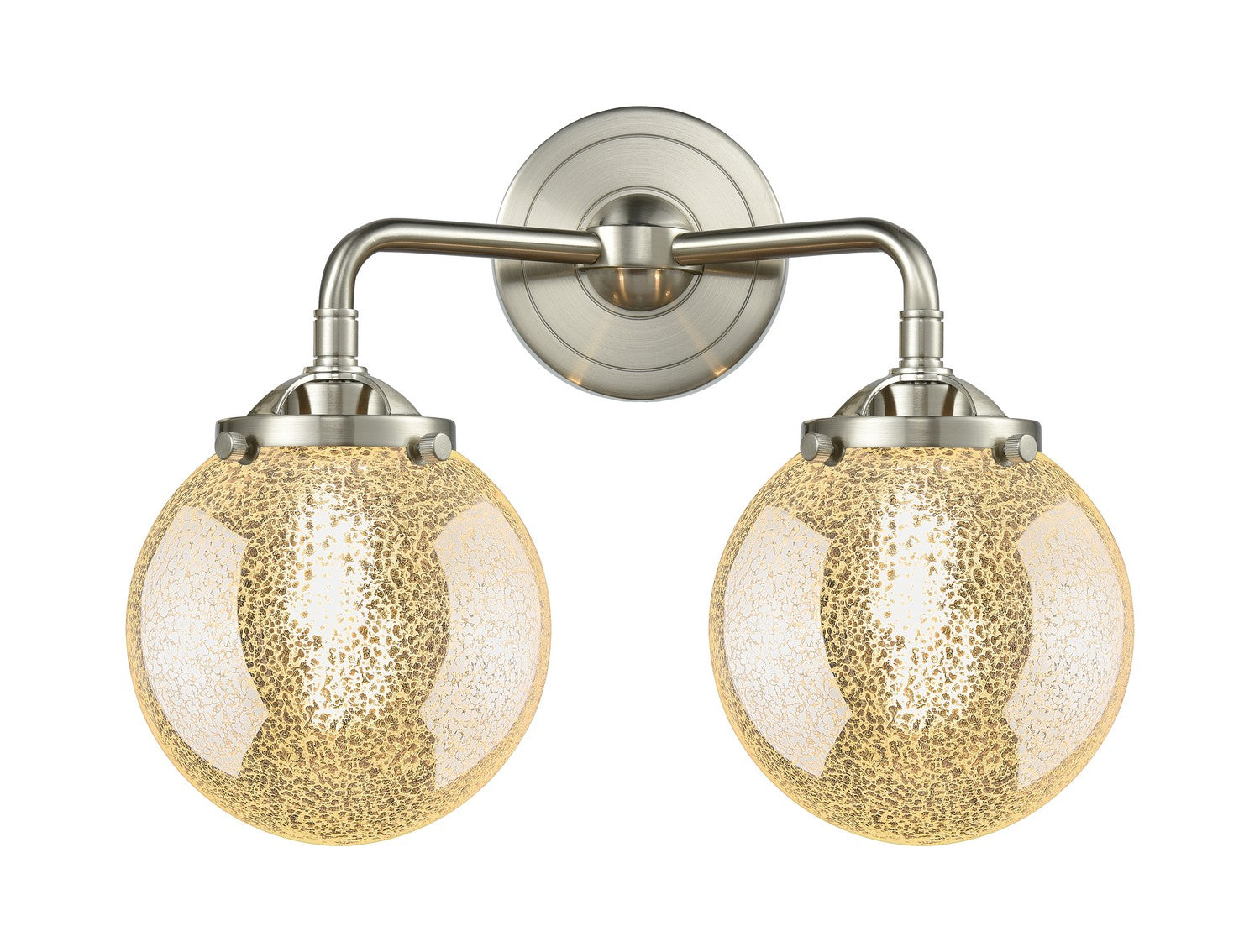 Innovations - 284-2W-SN-G208-6 - Two Light Bath Vanity - Nouveau - Brushed Satin Nickel