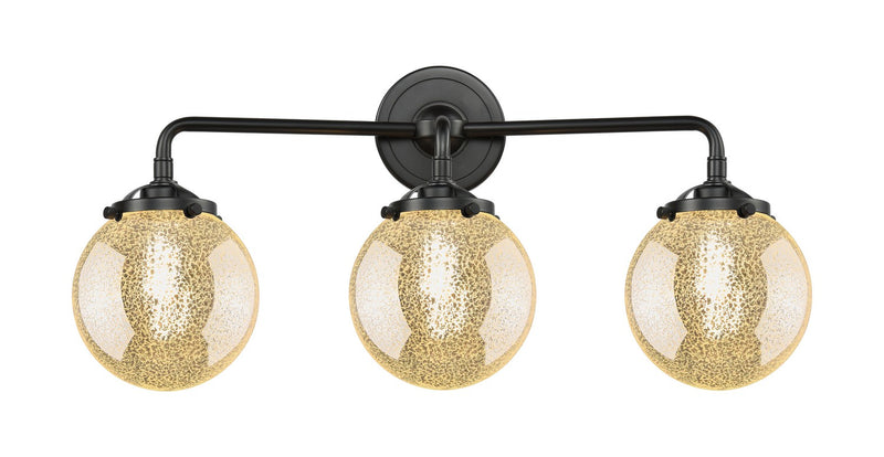 Innovations - 284-3W-OB-G208-6 - Three Light Bath Vanity - Nouveau - Oil Rubbed Bronze