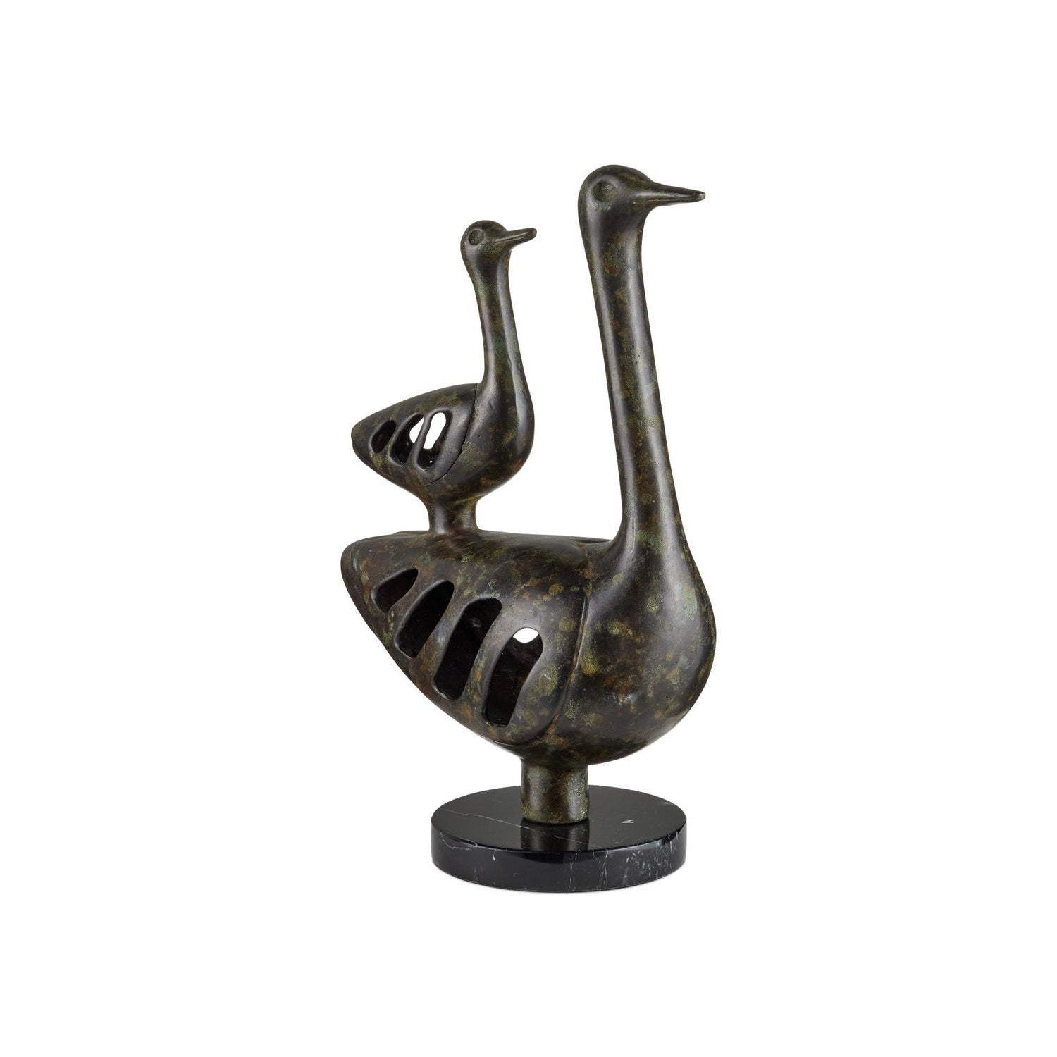 Currey and Company - 1200-1057 - Sculpture - Duck Family - Bronze