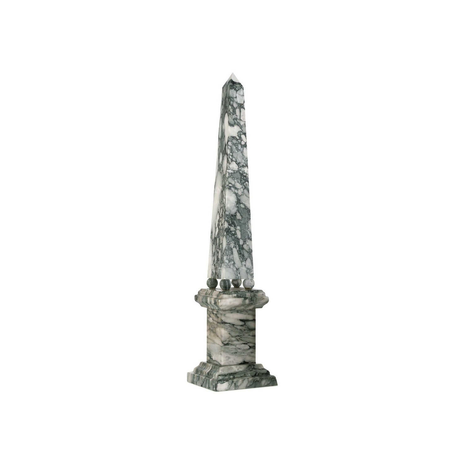 Currey and Company - 1200-1079 - Obelisk - Sorority - Green/Off-White