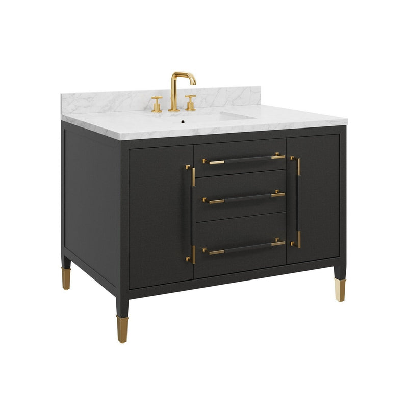 Currey and Company - 3800-0020 - Vanity with Rectangular Undermount Sink - Verona - Black/Natural/White/Champagne