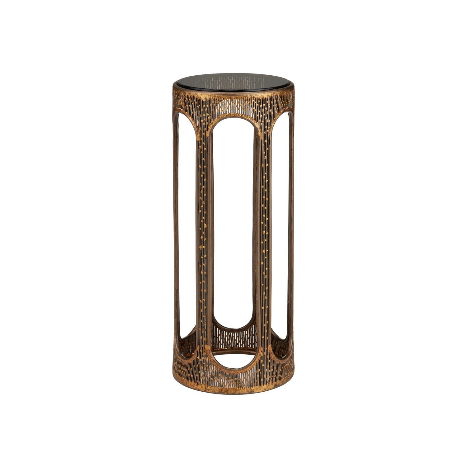 Currey and Company - 4000-0251 - Accent Table - Capella - Coffee Bronze/Smoke