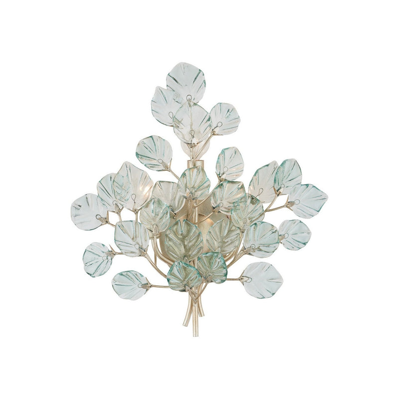 Currey and Company - 5000-0290 - Three Light Wall Sconce - Baobab - Clear/Contemporary Silver Leaf/Contemporary Silver