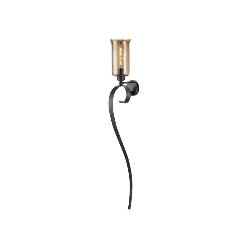 Currey and Company - 5000-0297 - One Light Wall Sconce - Wemyss - Gilded Oak/Smoke