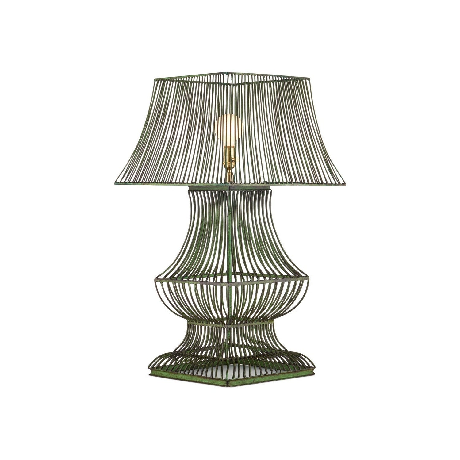 Currey and Company - 6000-1062 - One Light Table Lamp - Tuteurs - Distressed Green