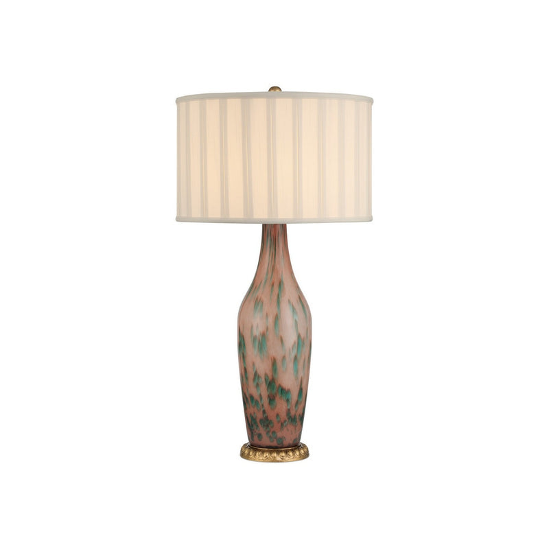 Currey and Company - 6000-1068 - One Light Table Lamp - Brielle - Pale Pink/Green/Brown/Gold Leaf