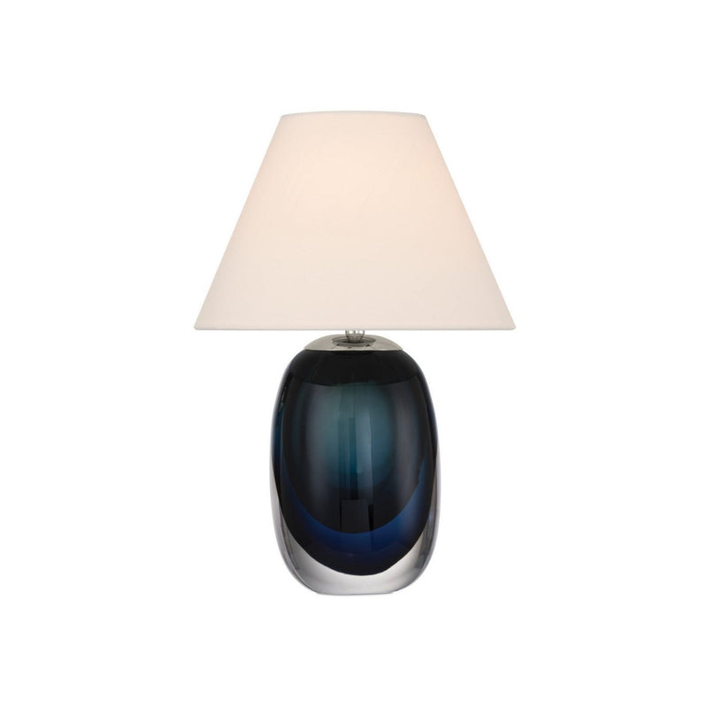 Currey and Company - 6700-0019 - LED Table Lamp - Danza - Blue/Clear/Polished NIckel