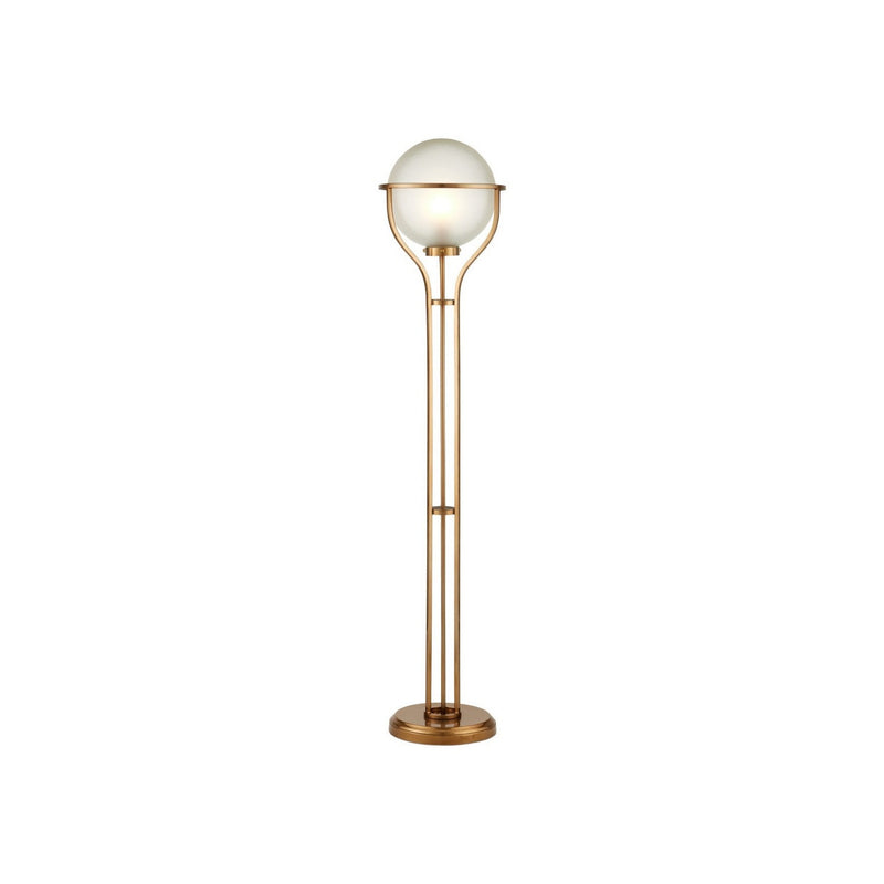 Currey and Company - 8000-0182 - One Light Floor Lamp - Metropolis - Metallic Champagne/Frosted