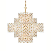 Currey and Company - 9000-1331 - 12 Light Chandelier - Spring Flower - Frosted/Brass