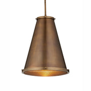 Currey and Company - 9000-1366 - One Light Pendant - Seafarer - Antique Brass/Clear
