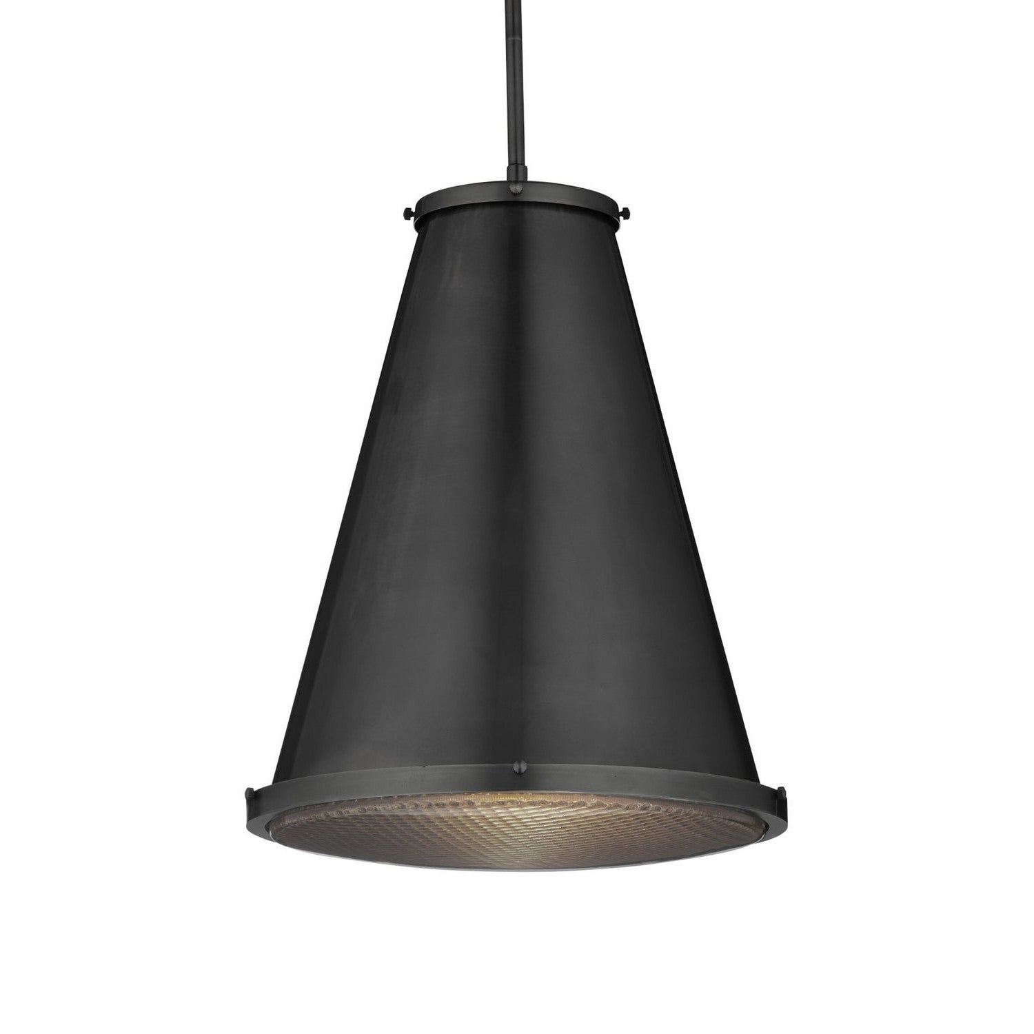 Currey and Company - 9000-1367 - One Light Pendant - Seafarer - Matte Black/Clear