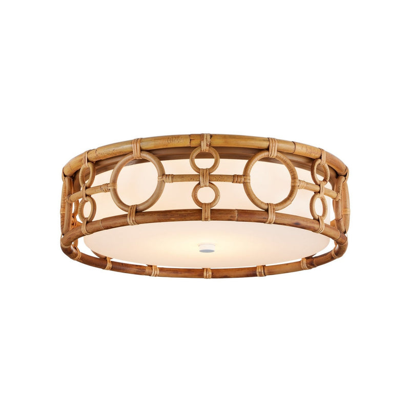 Currey and Company - 9999-0081 - LED Flush Mount - Tegal - Natural/Khaki/White