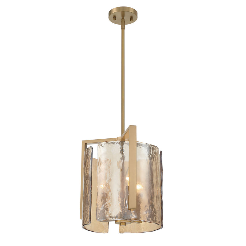Golden - 3164-3P BCB-AWG - Three Light Pendant - Aenon - Brushed Champagne Brass