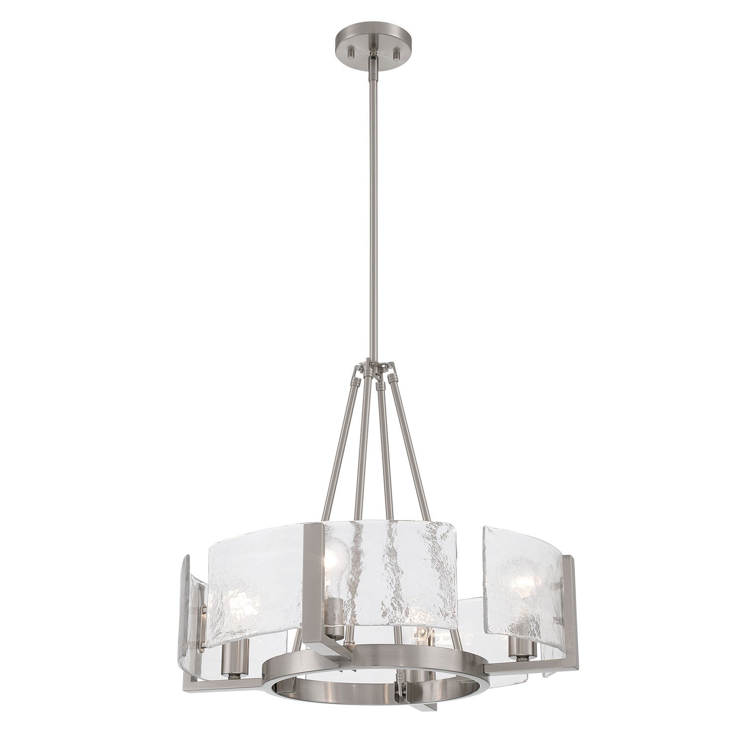Golden - 3164-4 PW-HWG - Four Light Chandelier - Aenon - Pewter
