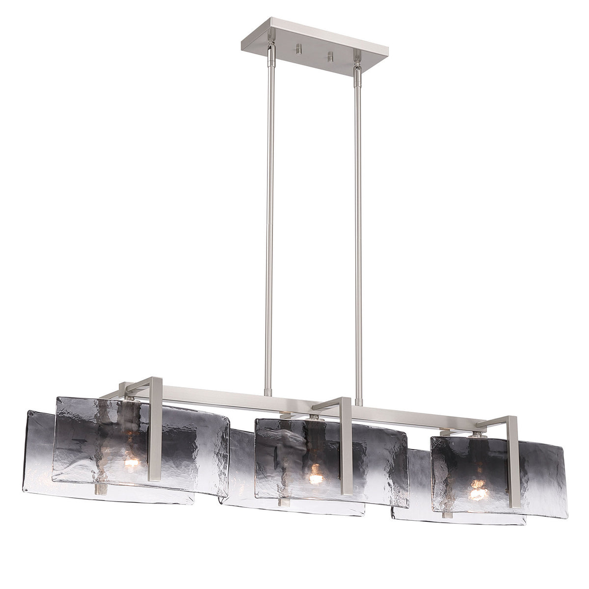 Golden - 3164-LP PW-SWG - Three Light Island Pendant - Aenon - Pewter