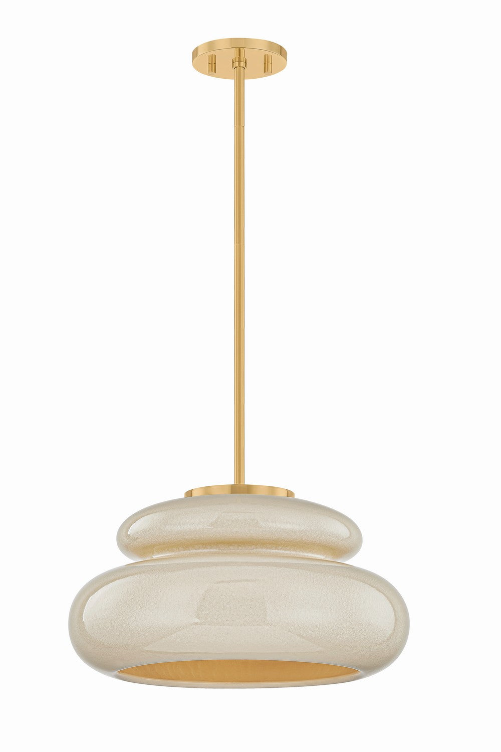Mitzi - H1145701-AGB/CBR - One Light Pendant - Pia - Aged Brass