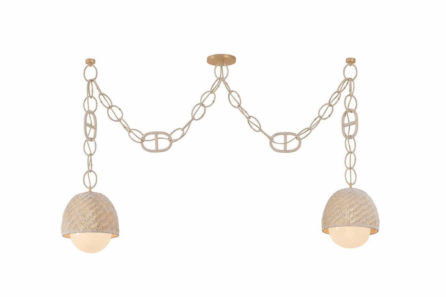 Corbett Lighting - 576-02-CPL - Two Light Linear - Piasu - Champagne Leaf