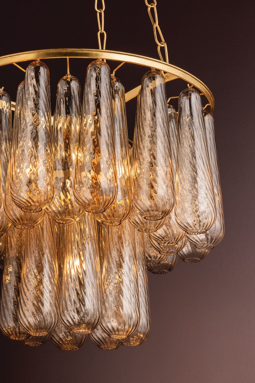Corbett Lighting - 581-27-VGL - Five Light Chandelier - Milos - Vintage Gold Leaf