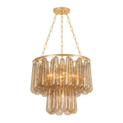 Corbett Lighting - 581-27-VGL - Five Light Chandelier - Milos - Vintage Gold Leaf
