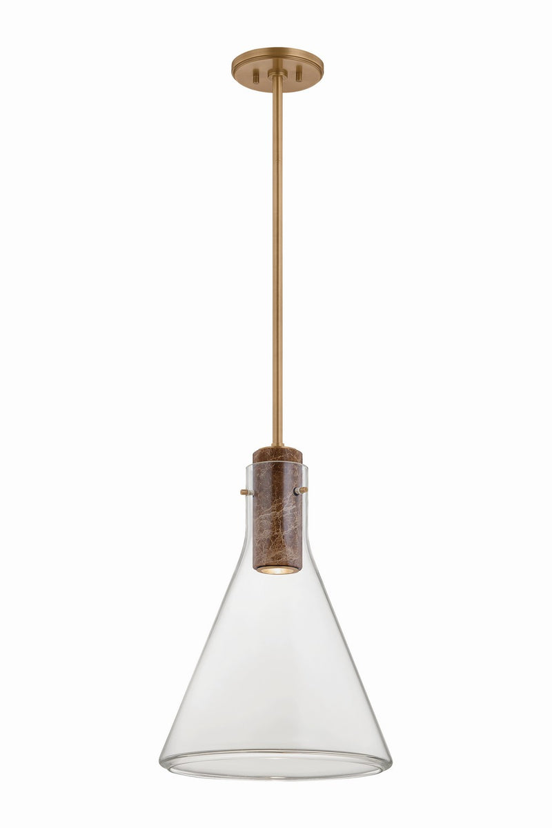 Hudson Valley - 1613-PBR - One Light Pendant - West Hill - Patina Brass
